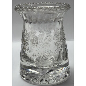 EAPG DC Jenkins Kokomo Glass Three Fruit Toothpick Match Stick Holder Glows